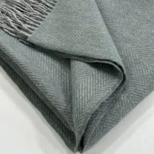 Shetland Throw - French Grey - Image 3