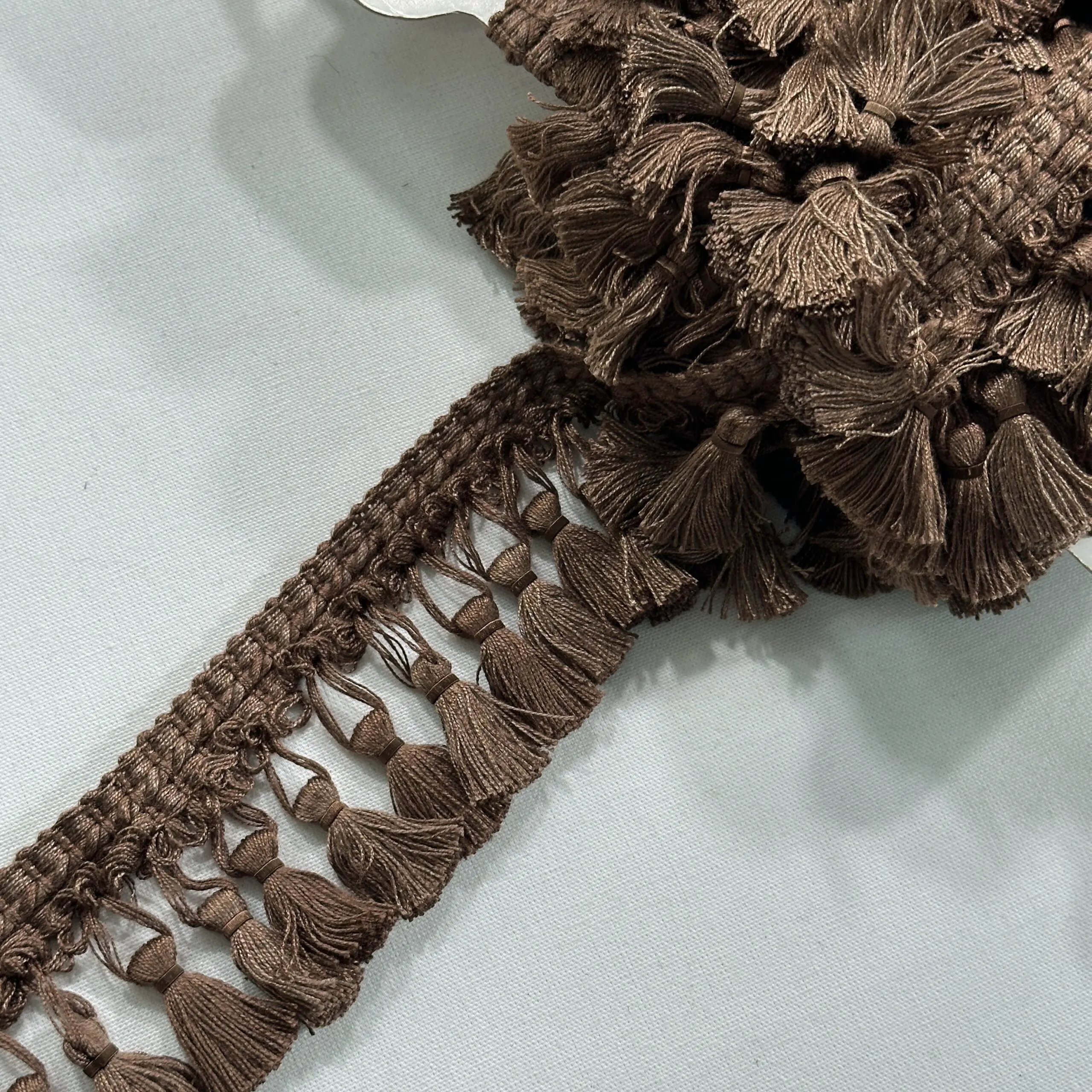 3BE4466C-6543-4822-8C1A-C8EB9FE168CC Single Breasted Tassel Fringe - Chocolate - Image 1