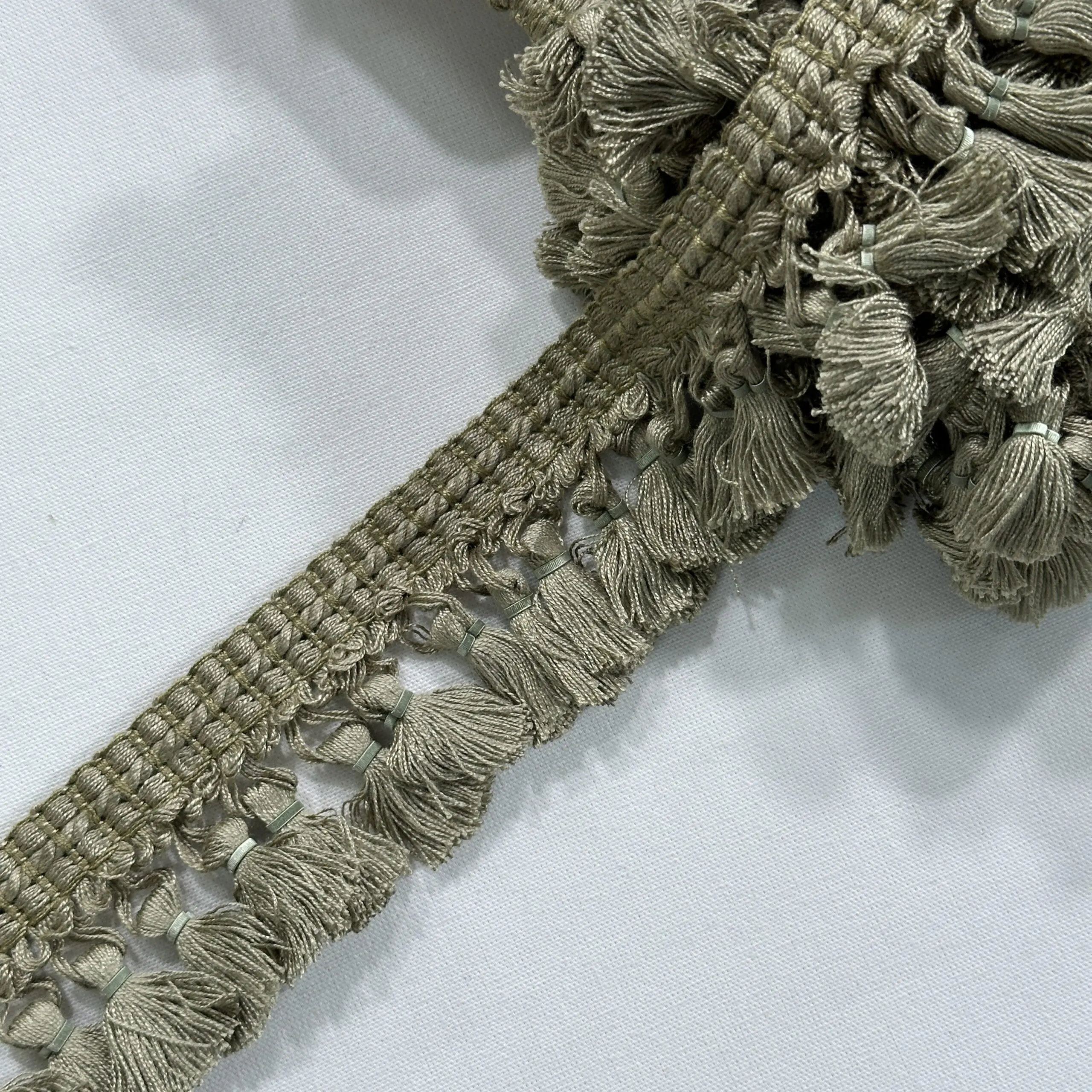 7CAEE530-158F-4258-AB16-80E4DCF420E7 Single Breasted Tassel Fringe - Sage - Image 1