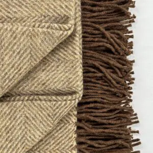 Shetland Throw - Caramel - Image 2