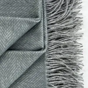 Shetland Throw - French Grey - Image 2