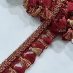 Balmoral Tassel Fringe - Scarlet