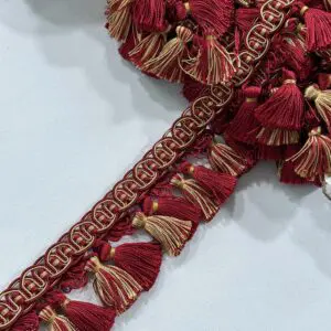 Balmoral Tassel Fringe - Scarlet