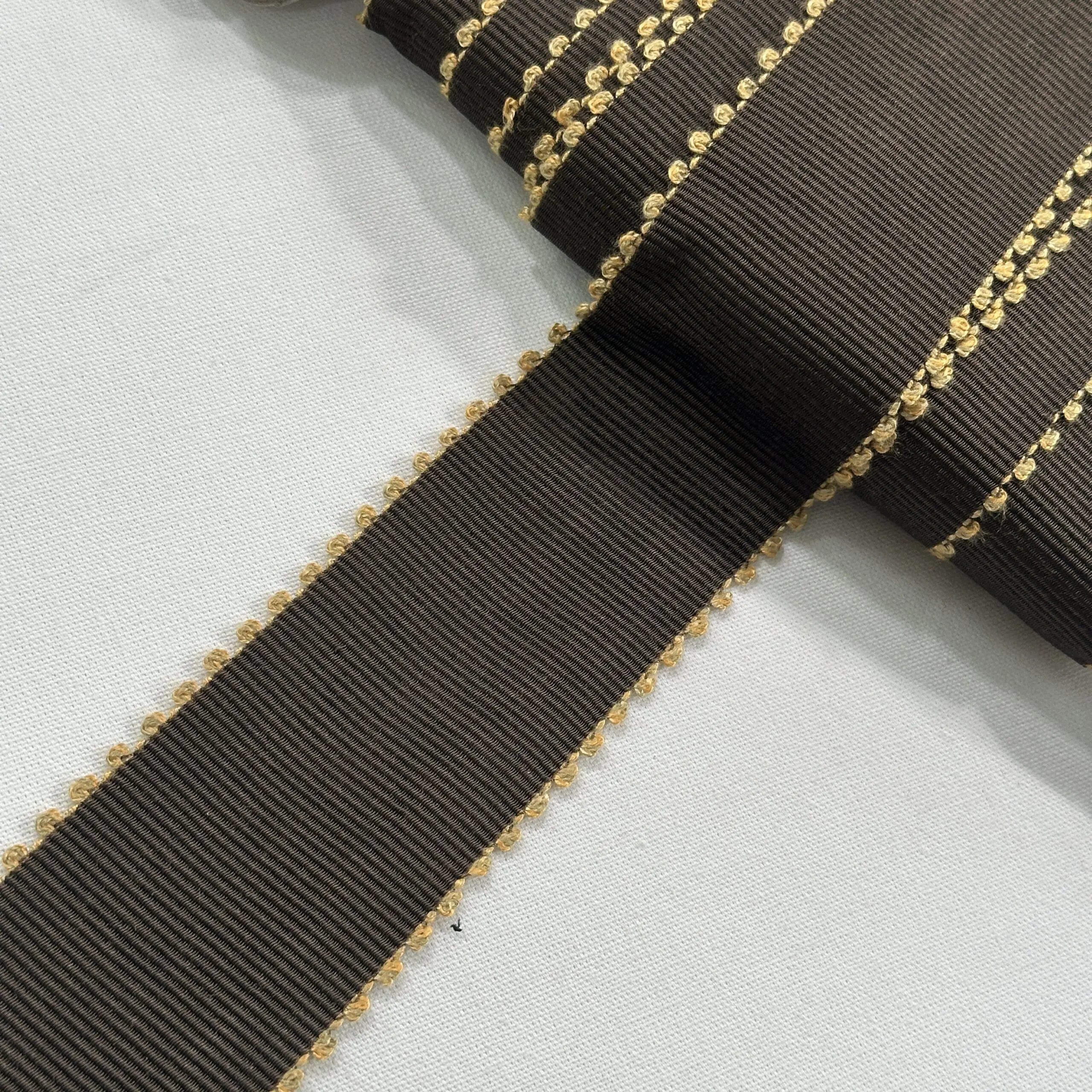 9FF043B3-011D-4026-967A-35366000BEB4 Belt Braid - Brown / Gold - Image 1