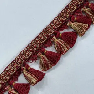 Balmoral Tassel Fringe - Scarlet - Image 3