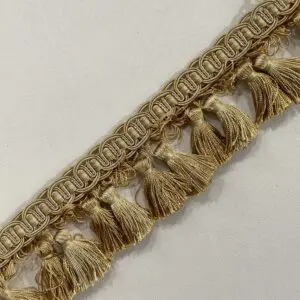 Balmoral Tassel Fringe - Light Gold - Image 3
