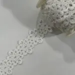Flower Lace Braid - White