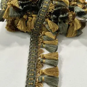 Balmoral Tassel Fringe - Antique Verdigris - Image 2