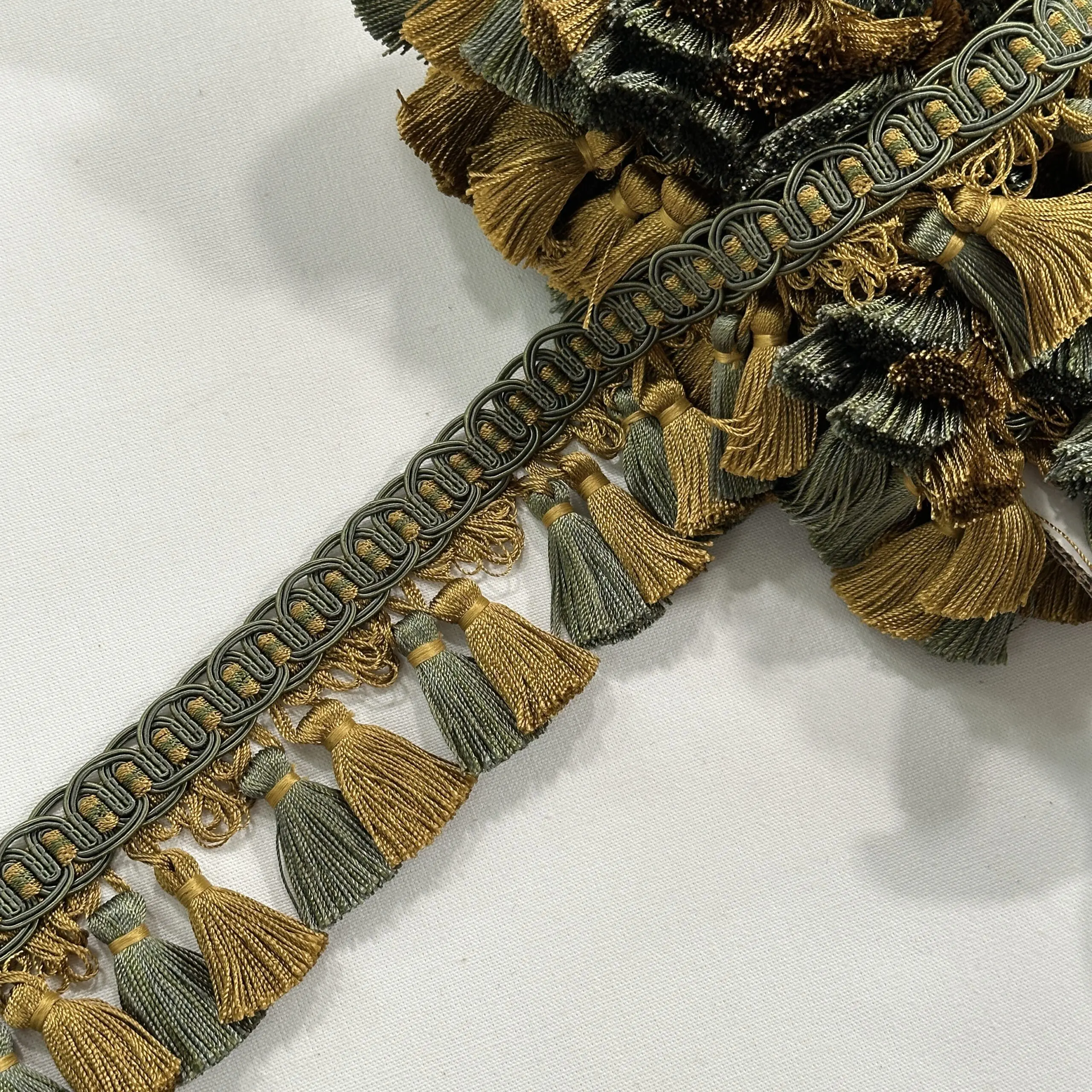 IMG_2569 Balmoral Tassel Fringe - Antique Verdigris - Image 1