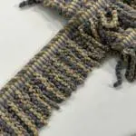 Knitted Short Bullion Fringe - Pewter / Beige