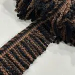 Knitted Short Bullion Fringe - Chocolate/Black