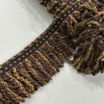 Chenille Short Bullion Fringe - Chocolate/Gold