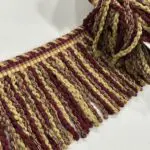 Knitted Long Bullion Fringe - Port / Gold