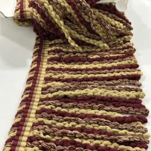Knitted Long Bullion Fringe - Port / Gold - Image 2